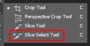 slice select tool in photoshop