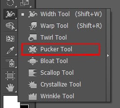 Pucker tool in illustrator