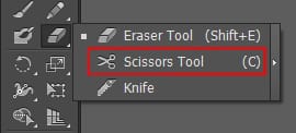 Scissors Tool in illustrator