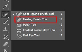 healing brush tool in photoshop