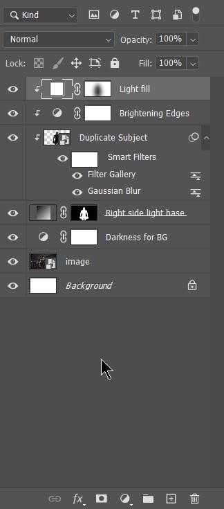 layers named properly in layer panel in photoshop