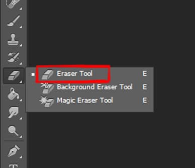 eraser tool in photoshop