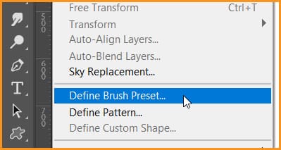 Define Brush Preset in photoshop