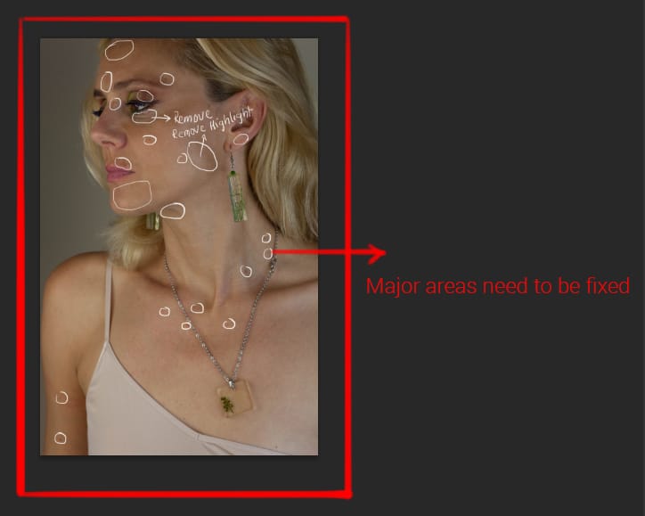 marking spots to heal in photoshop