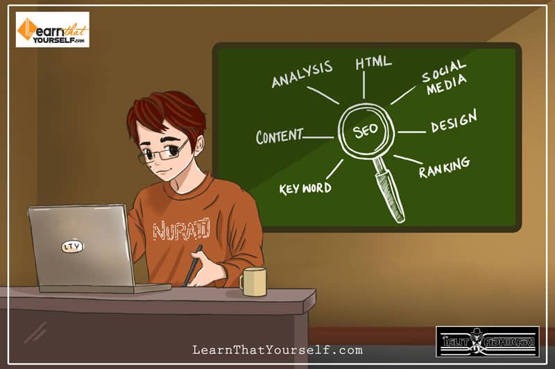 Featured Image for 'Introduction to SEO' blog post by Lalit Adhikari at Learn That Yourself (LTY)
