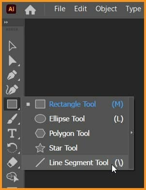 Line segment tool in illustrator