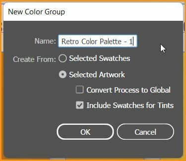 New Color Group dialog box