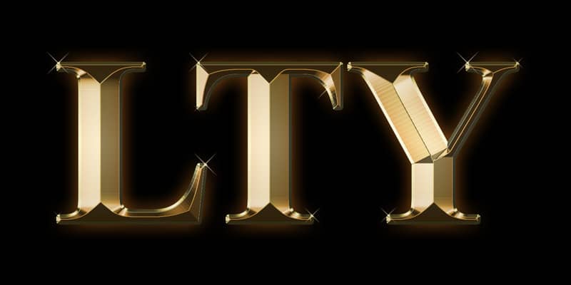 gold text effect in photoshop