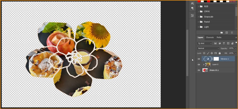 two layer clip masked to base layer in photoshop